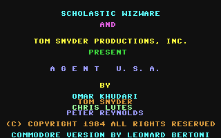 Agent USA Title Screen